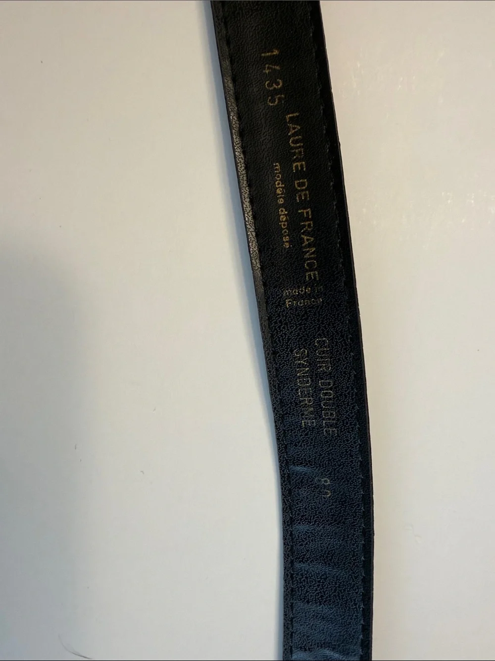 Black Leather Belt with Gold Hardware - Women's Accessory
